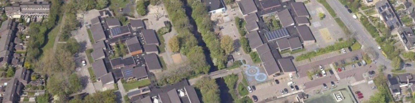 Dronebeeld van het gebied